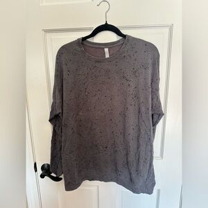 Athleta Women’s Gray Speckled Long Sleeve Shirt